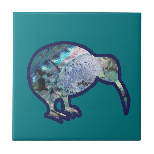 CARREAU AOTEAROA NOUVELLE ZÉLANDE PAUA SHELL KIWI OISEAU V (Devant)