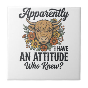 Carreau Apparemment j'ai un t-shirt de vache des Highlands