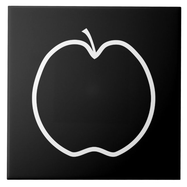 Carreau Apple noir et blanc (Devant)