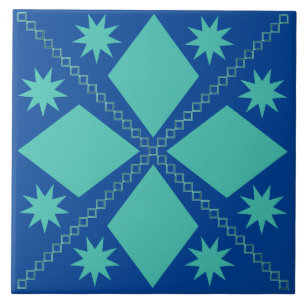 Carreau Aqua Diamond Fun Arrière - plan bleu