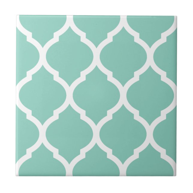 Carreau Aqua Marocain Quatrefoil Motif Carrelage céramique (Devant)