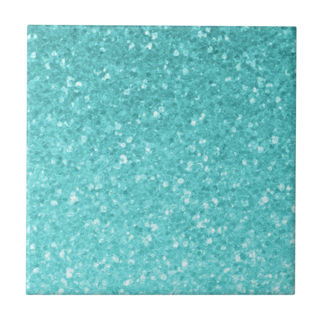 Carreau Aqua Turquoise Pailleté Brillant Mur ou Sol (Devant)