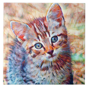 Carreau aquarell kitten