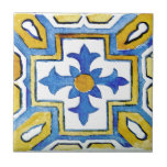 Carreau Aquarelle à motif bleu et jaune méditerranéen<br><div class="desc">Présentez Blue & Yellow Mediterranean Patterned Watercolor Carrelage en céramique pour un énoncé de design vraiment remarquable et artistique dans votre cuisine! Avec ses tonalités audacieuses de bleu et de jaune dans un effet aquarelle, ces carreaux uniques créent un look exotique mais intemporel qui est sûr d'être un démarreur de...</div>