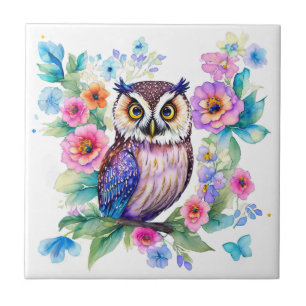 Carreau Aquarelle artistique florale