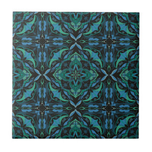 Carreau Aquarelle Bleu Vert Azulejo Carrelage espagnol