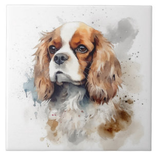 Carreau Aquarelle Cavalier King Charles Spaniel