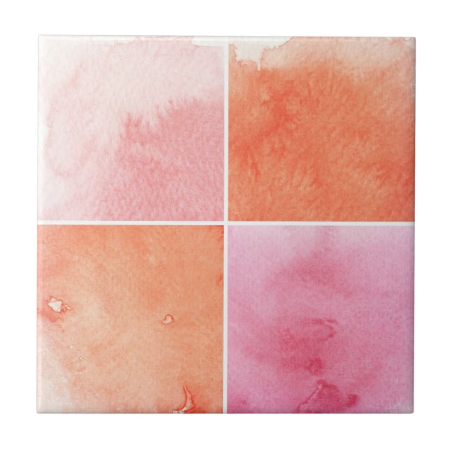 Carreau aquarelle colorée (Devant)