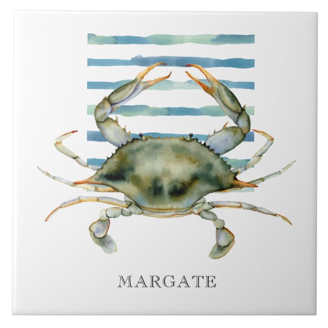 Carreau Aquarelle CRAB Beach Carrelage en céramique MARGAT (Devant)