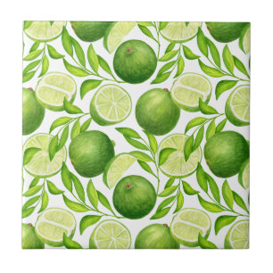 Carreau Aquarelle de citron vert clair Motif