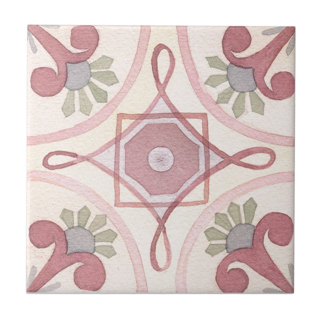 Carreau Aquarelle de Majolica (Devant)