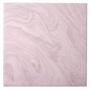 Carreau Aquarelle en marbre rose pastel Motif Abstrait
