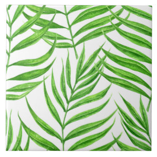Carreau Aquarelle feuille de palme