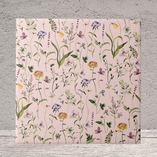 Carreau Aquarelle Fleur sauvage Jardin motifs floraux