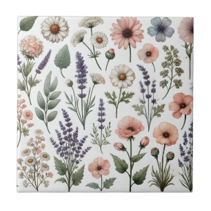 Carreau Aquarelle Fleur sauvage Printemps & Décor Été