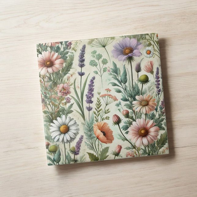 Carreau Aquarelle Fleur sauvage Printemps & Décor Été (Créateur téléchargé)