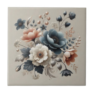 Carreau Aquarelle Floral Elégant Design Printemps