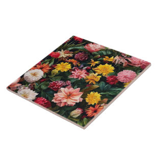 Carreau Aquarelle florale Collection Vintage tendance