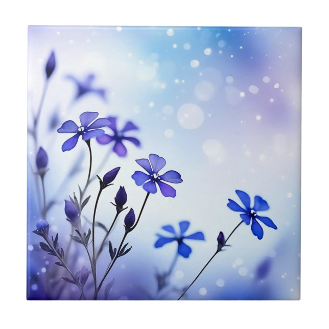 Carreau Aquarelle florale de périmètre éthéré (Devant)