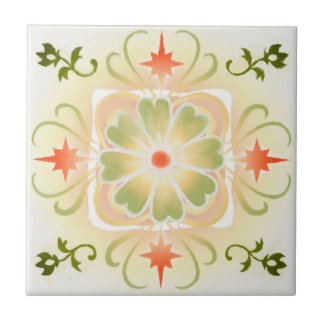 Carreau Aquarelle Florale Géométrique Carrelage en céramiq