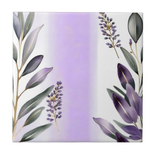Carreau Aquarelle Lavande et Eucalyptus