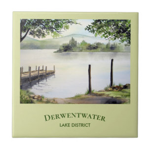 Carreau Aquarelle Paysage Peinture de Derwentwater