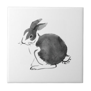 Carreau Aquarelle Rabbit, Année du lapin 2023