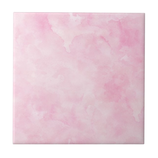Carreau Aquarelle rose foncé Peint Joli Art Feminine Art (Devant)