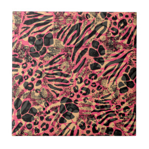 Carreau Aquarelle Safari animal Imprimer