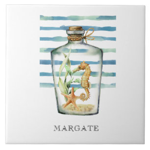 Carreau Aquarelle SEAHORSE à Bottle Beach MARGATE