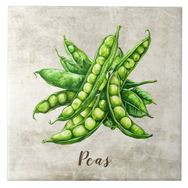 Carreau Aquarelle Texture Fausse Pois Rustique  (Devant)