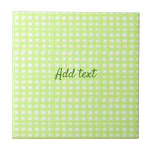 Carreau Aquarelle vert plaid ginham personnalisé ajouter t