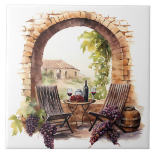Carreau Aquarelle Vineyard