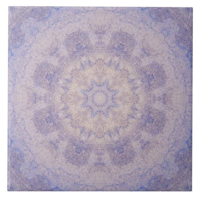 Carreau Aquarelle vintage de sable bleu pourpre No2 (Devant)