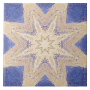 Carreau Aquarelle vintage de sable bleu pourpre No5