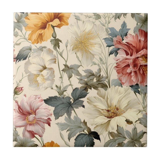 Carreau Aquarelle vintage sans couture (Devant)