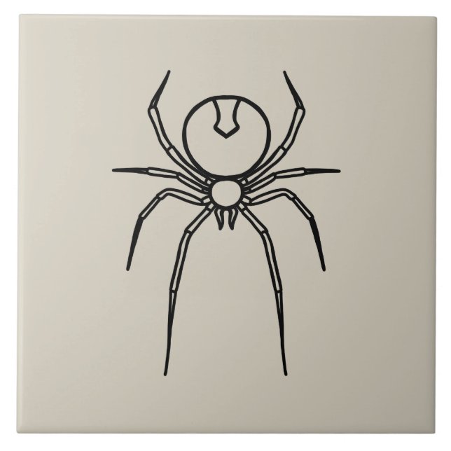 Carreau Araignée - Bone White et Bat Black (Devant)