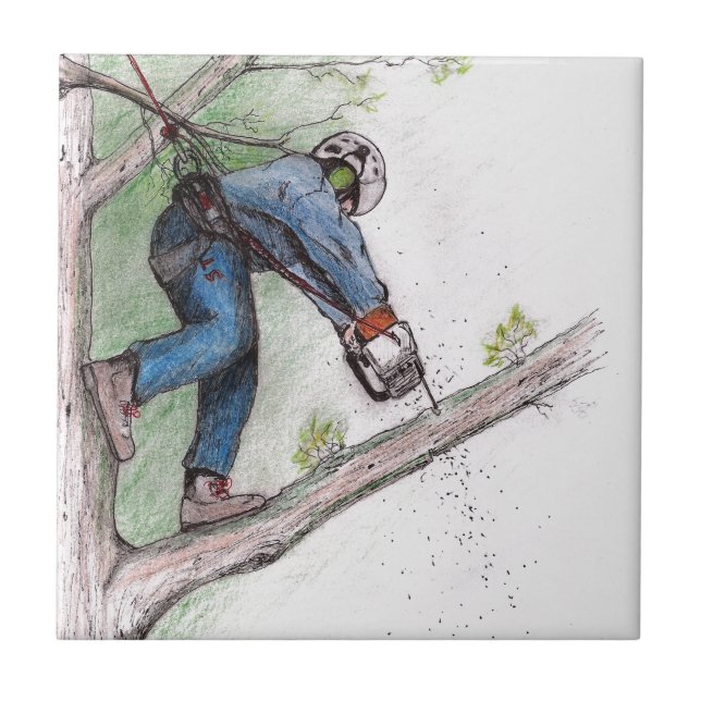 Carreau Arboriste du chirurgien Arbre de bûcheron (Devant)