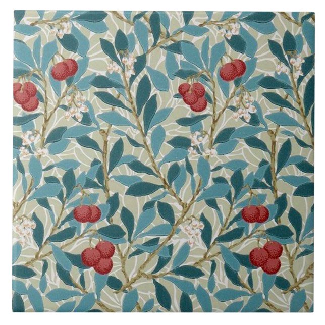 Carreau Arbre à framboises rouges, William Morris (Devant)
