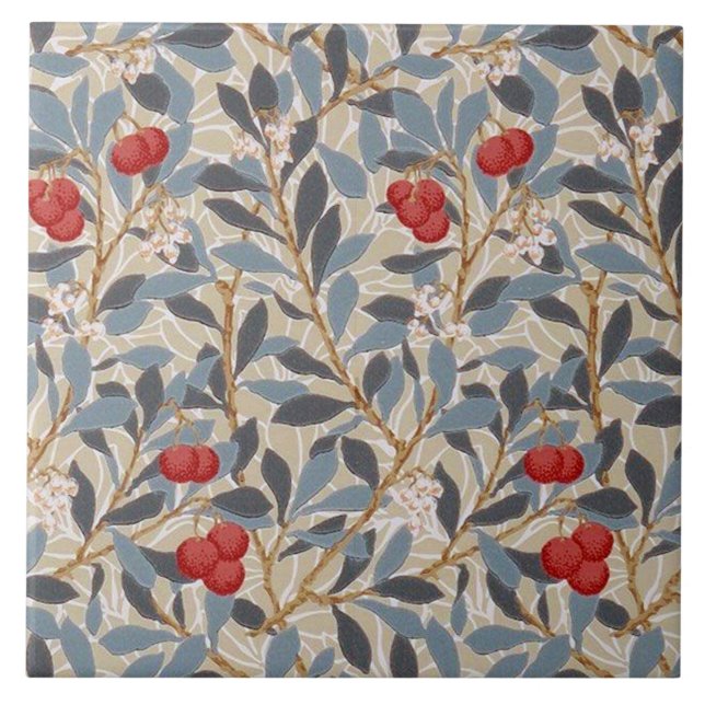 Carreau Arbre à framboises rouges, William Morris (Devant)