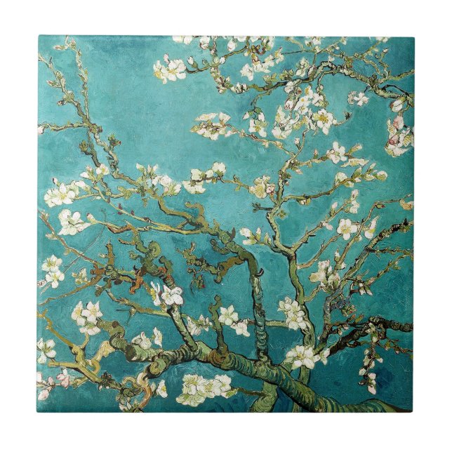 Carreau Arbre d'amande de floraison Van Gogh floral (Devant)