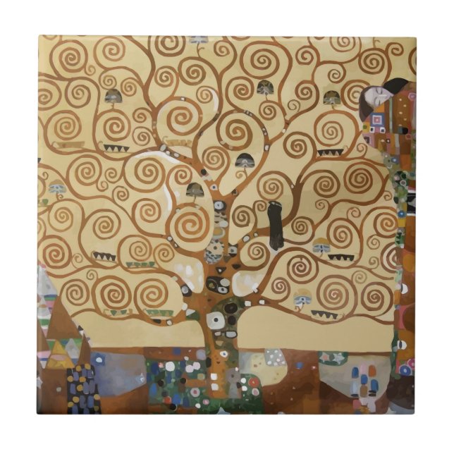 Carreau Arbre de Gustav Klimt de la vie (Devant)
