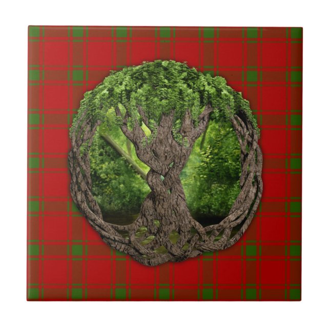 Carreau Arbre de la vie celtique et clan MacDonald de (Devant)