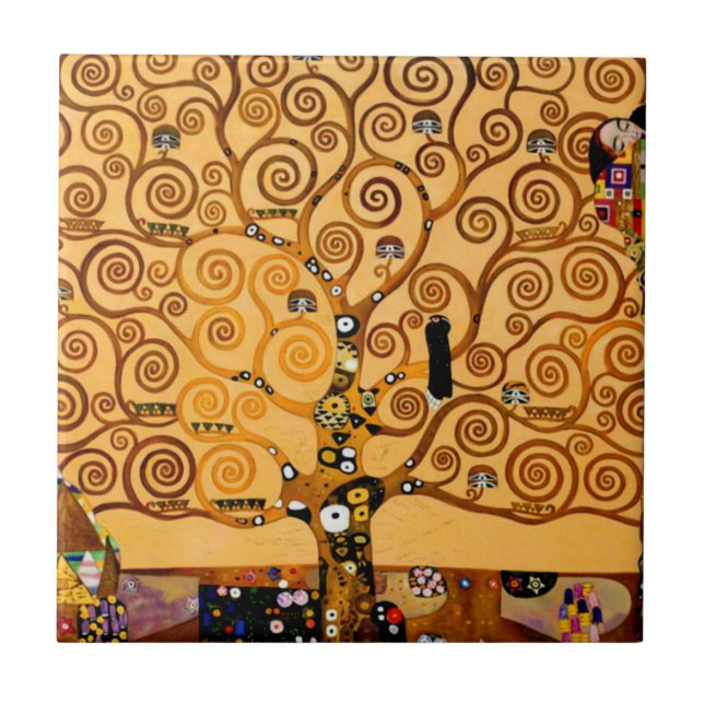Carreau Arbre de la vie par des beaux-arts de Gustav Klimt (Devant)