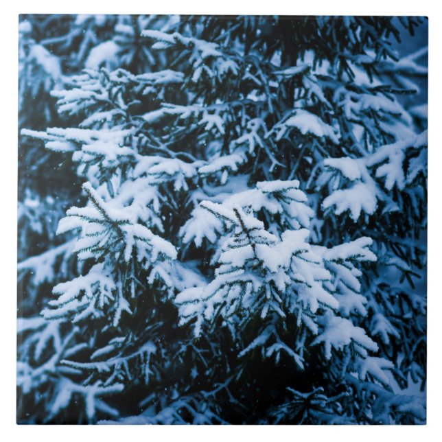 Carreau Arbre de Noël hivernal neige (Devant)