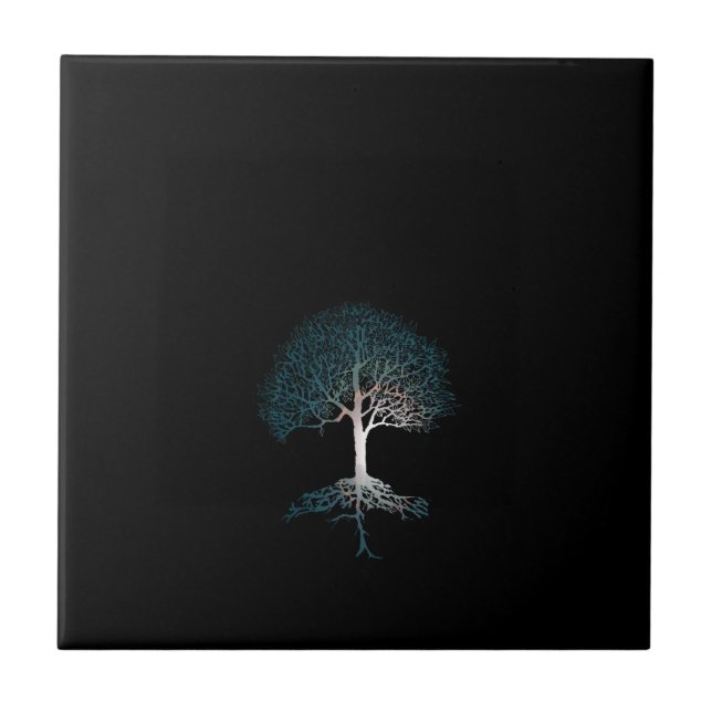 Carreau Arbre de nuit silencieuse de la vie (Devant)