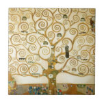 Carreau Arbre de vie de Gustav Klimt<br><div class="desc">Belle peinture "Arbre de Vie" de Gustav Klimt,  1909.</div>