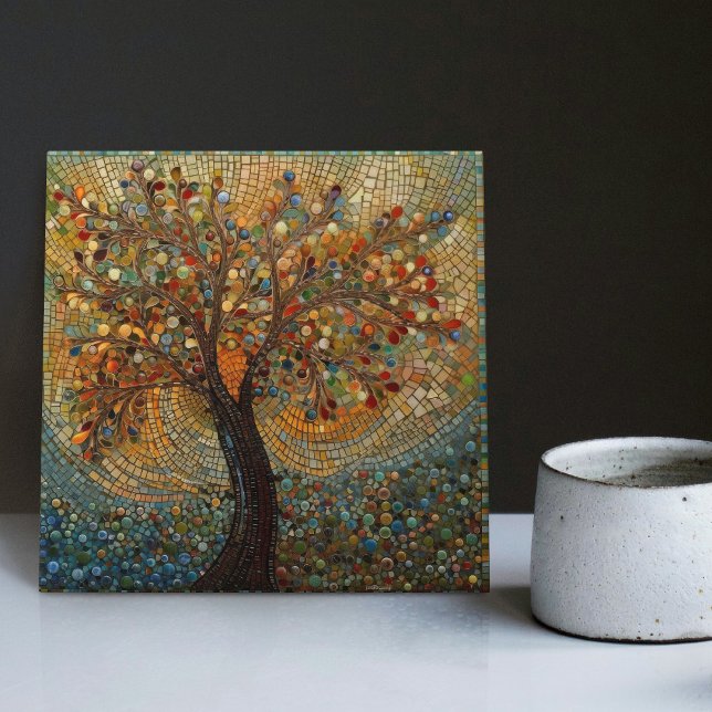 Carreau Arbre doré Klimt de vie Art Nouveau Abstrait (Créateur téléchargé)