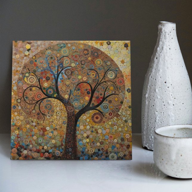 Carreau Arbre doré Klimt de vie Art Nouveau Abstrait (Créateur téléchargé)