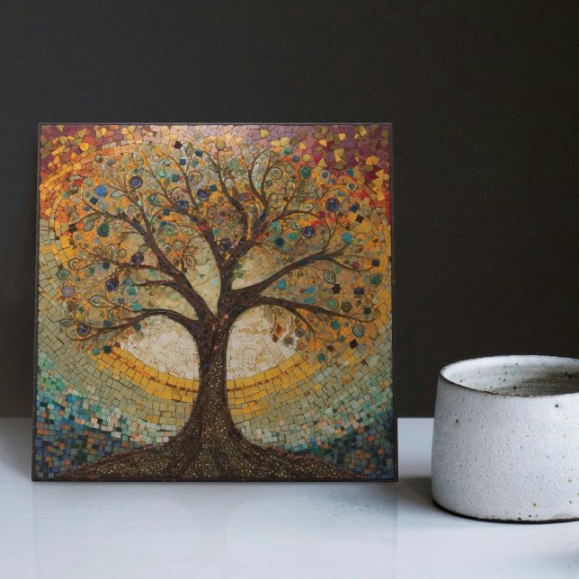 Carreau Arbre doré Klimt de vie Art Nouveau Abstrait (Créateur téléchargé)